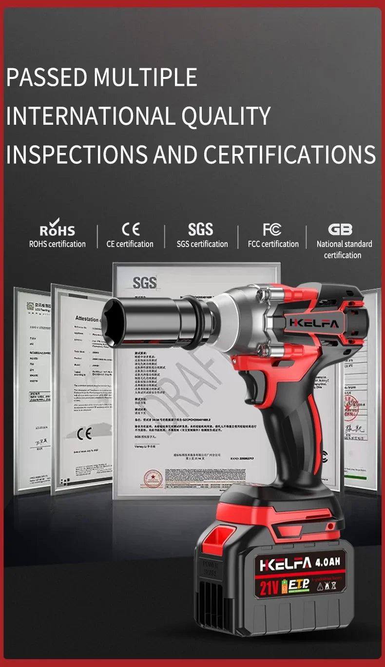 520N.M Brushless Electric Impact Wrench  Impact guns 1/2 Reverse Cordless Electric Wrench for Makita 18V Battery Power Tool