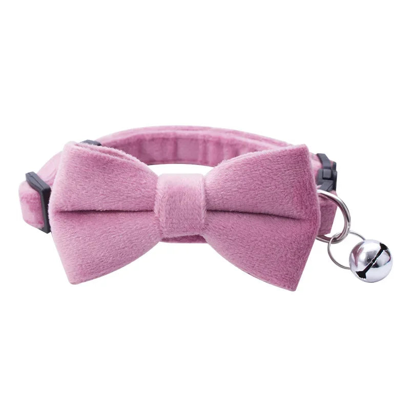 New Bowknot Pet Collar, Cat Collar, Safety Buckle, Cat Bell, Anti-suffocation Collar, Puppy Collar