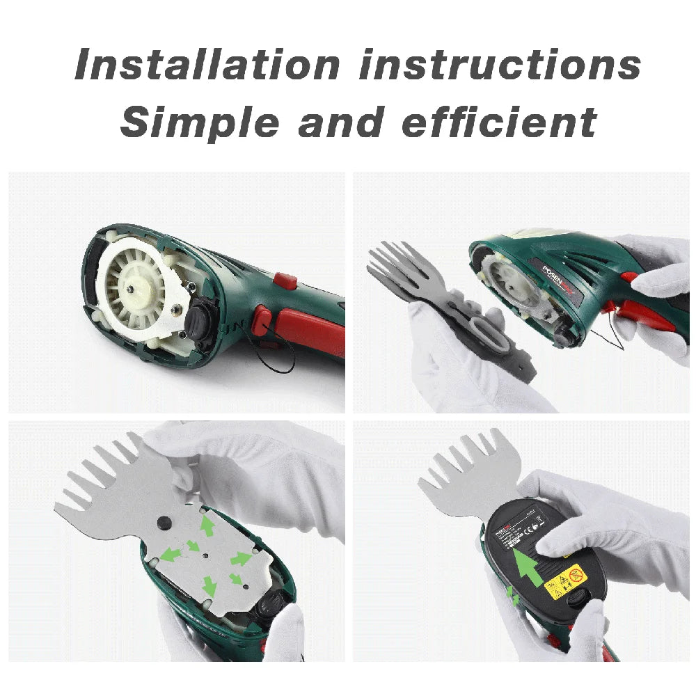 7.2V Cordless 2-in-1 Hedge & Grass Trimmer – Handheld Shrubber with Battery & Charger Included