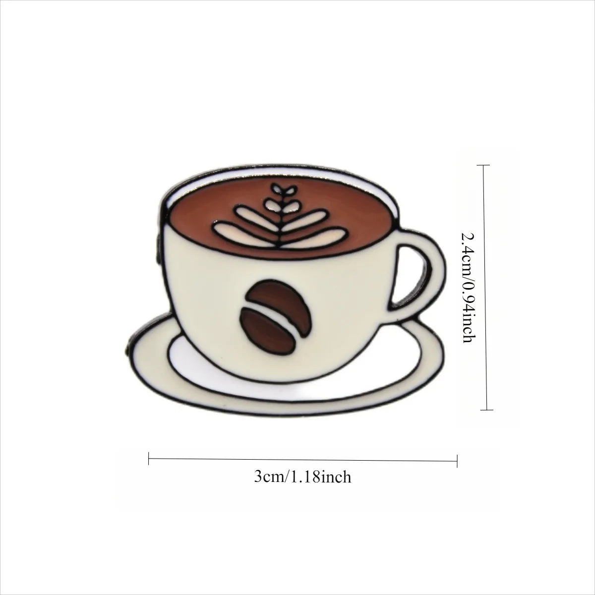 Coffee Cup Pin Badge - Cute Cartoon Brooch for Bags & Jackets - photo 12