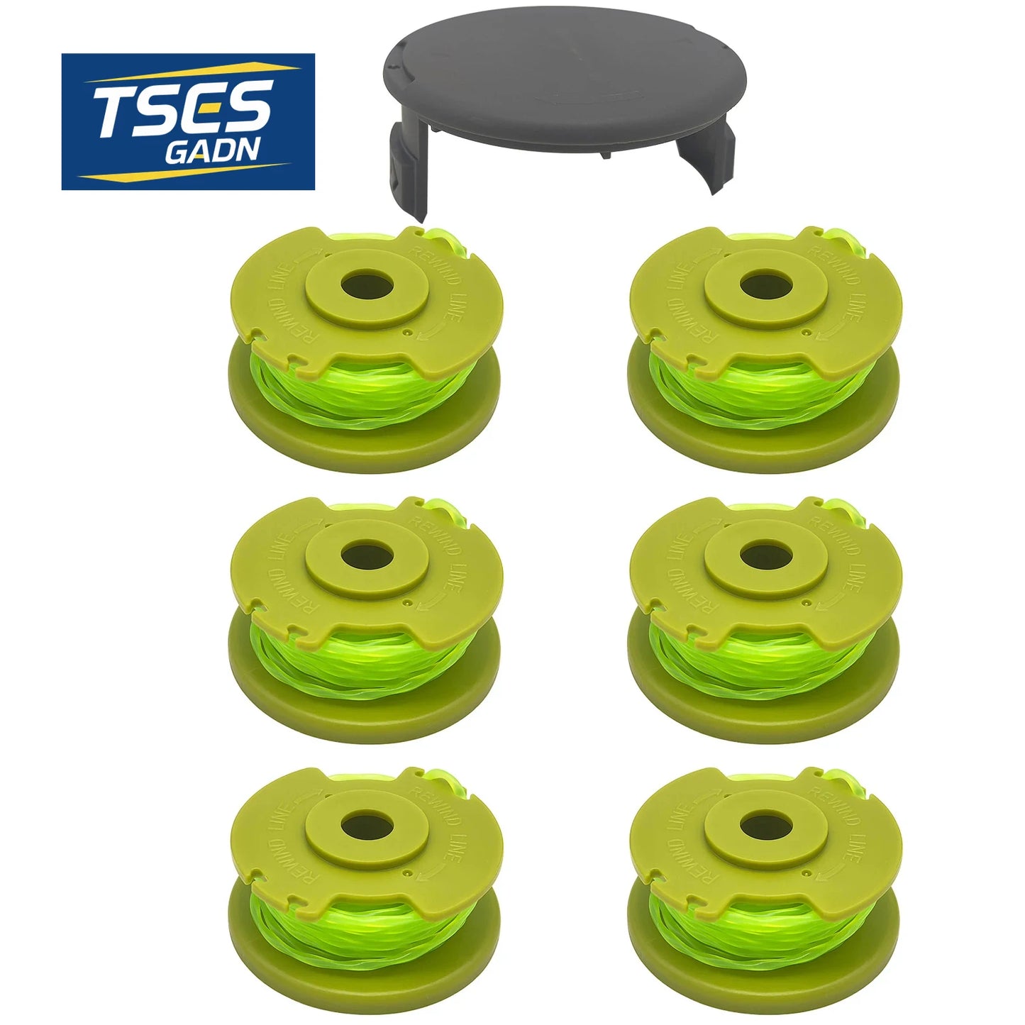 TSES 5~20Pcs Trimmer Spool Line, Nylon String Trimmer Line Rope Strimmer Line Weed Whacker Head with Ryobi One Plus+ 18v 24v 40v