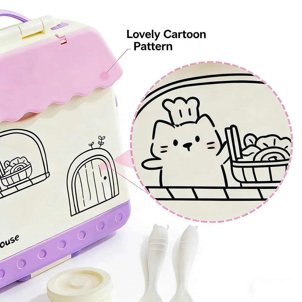 Kids Bento Box with Insulated Food Jar - 4 Compartment Lunch Set - photo 4