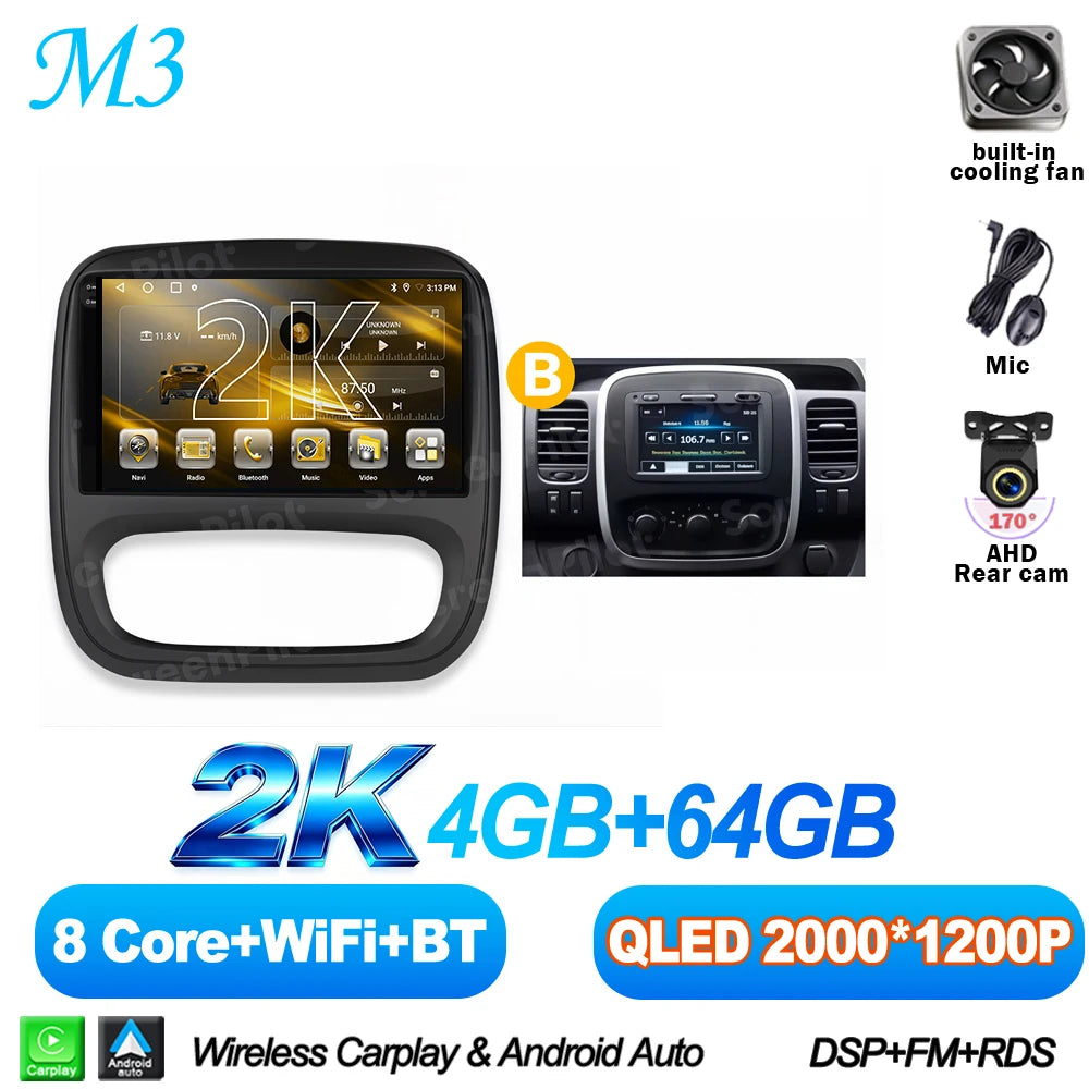 Android Car Radio for Renault Trafic 3 / Opel Vivaro B (2014-2018)