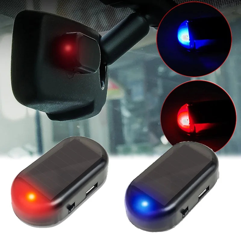 Solar Powered Fake Car Alarm LED Warning Light