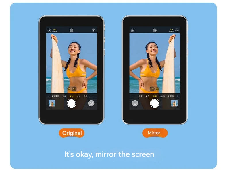 Magnetic Phone Selfie Monitor Screen,For IPhone And Android Smartphones Rear Camera For Real-time Selfie Video Streaming