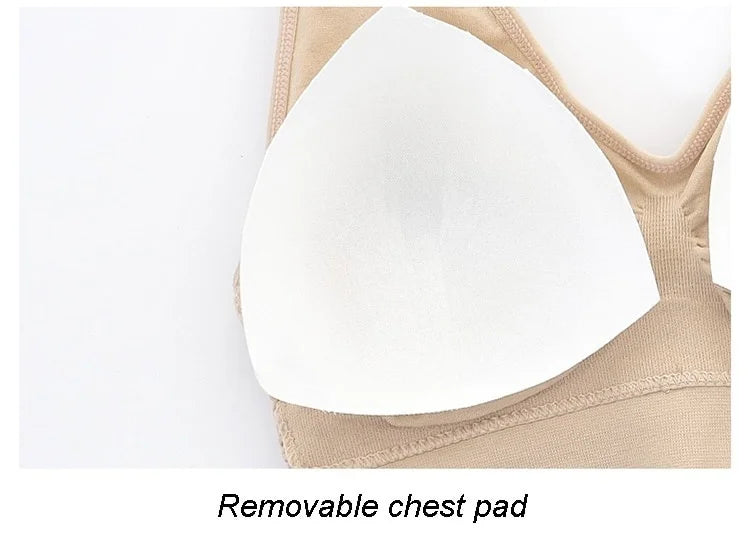 Breathable Women's Tops Hollow Out Bras Gym Running Fitness Yoga Bra Sportswear Padded Push Up Sports Tops Underwear Women Bra