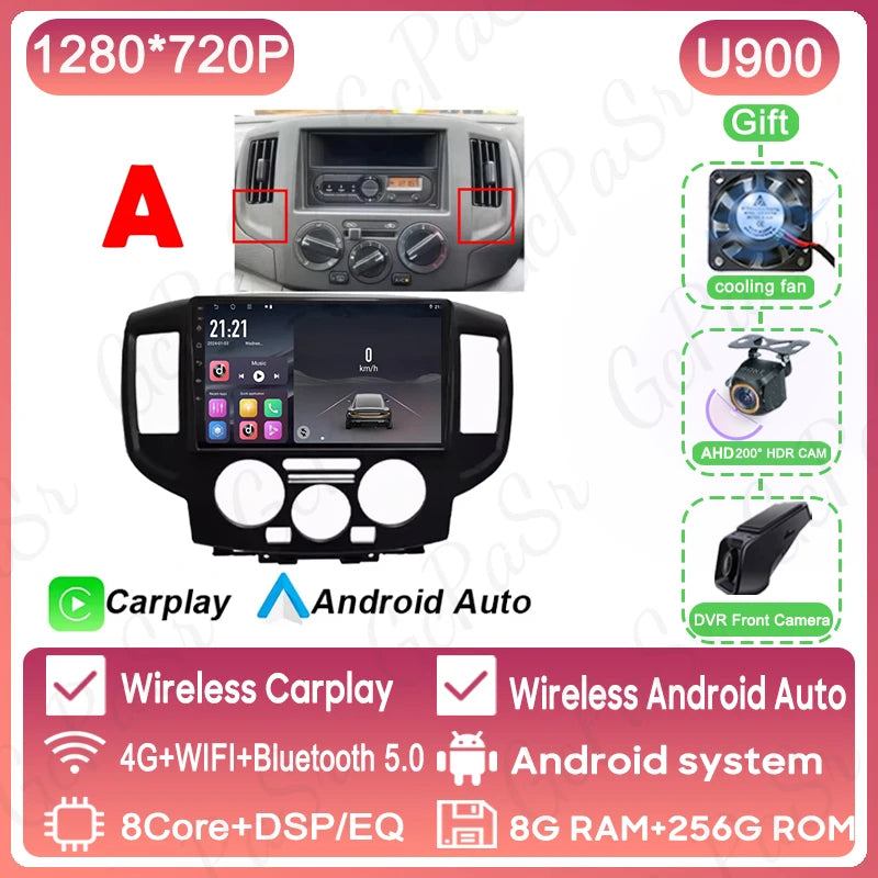 Stereo Car Radio For NISSAN NV200 2011 - 2018 GPS Navigation Android 16 Multimedia Player Carplay Auto 4G WIFI BT No 2din DVD