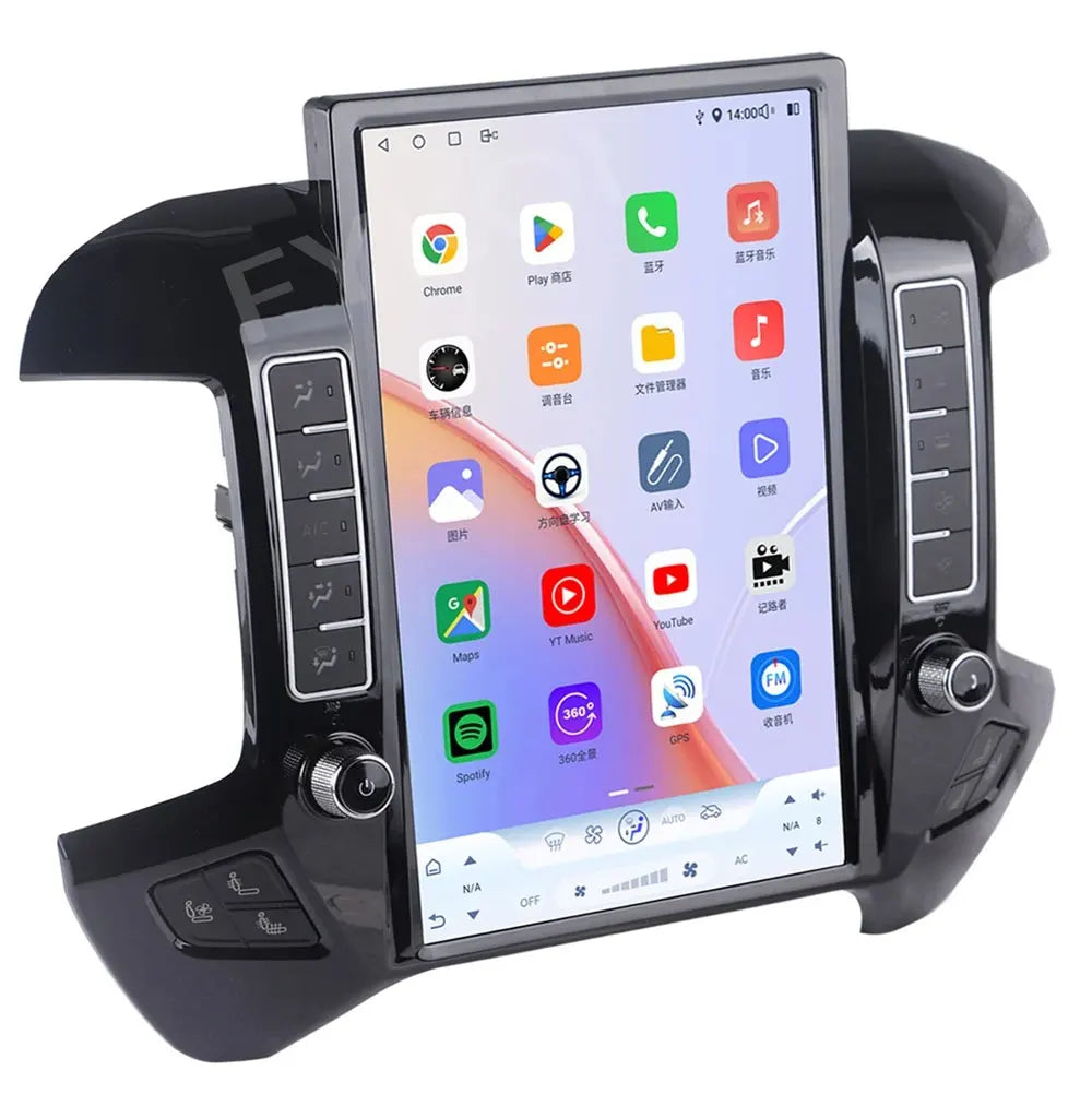 Car Radio For Chevrolet Silverado GMC Sierra 2013-2020 CarPlay Android Auto Automotive Multimedia Tesla Style Bluetooth 4G GPS