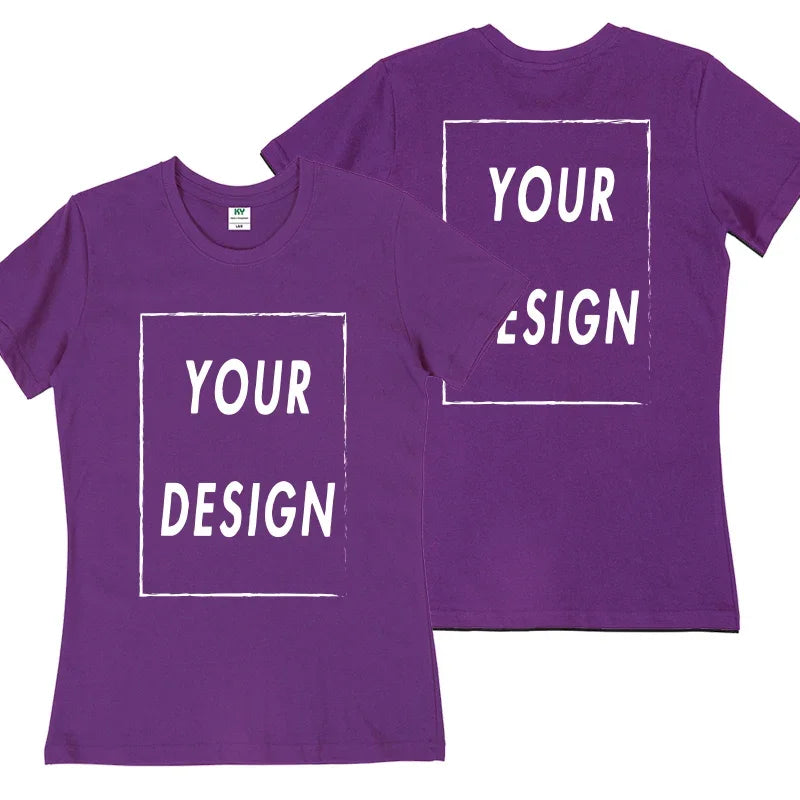 Custom T-Shirt for Men & Women – Add Your Own Design, Text & Logo | Front & Back Print | Team Shirt