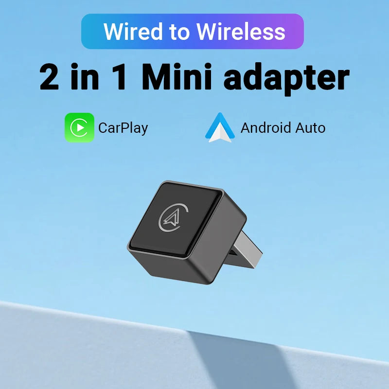 Wireless CarPlay & Android Auto Adapter, Compatible with Toyota, Volvo, Fiat, Kia, Ford & Jeep