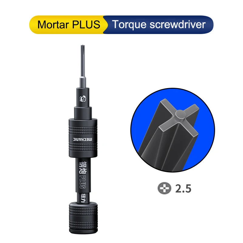 【MECHANIC】MORTAR PLUS  Torque Screwdriver High Strength Screwdriver for IPhone Android Phone Disassembly Limited Torque Tools