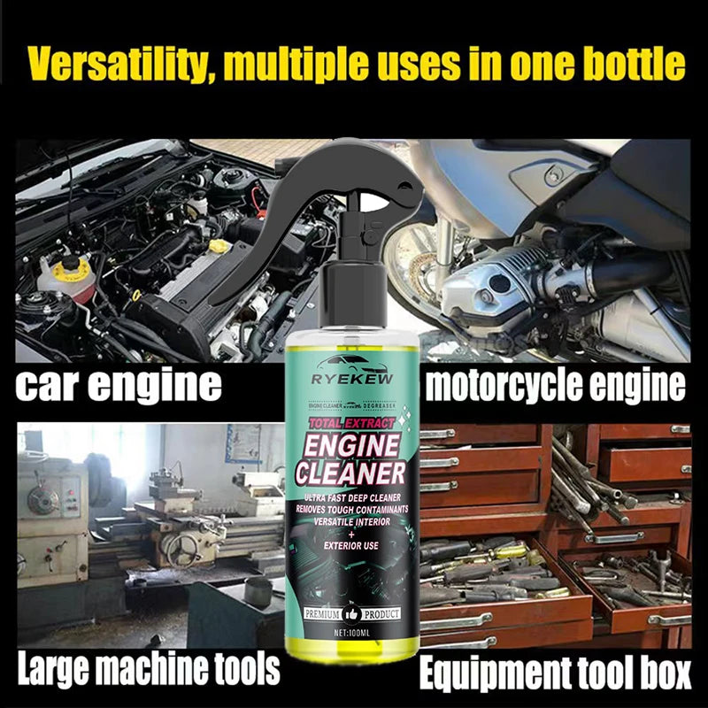 Car Engine Bay Cleaner — Waterless Oil and Grease Remover Spray