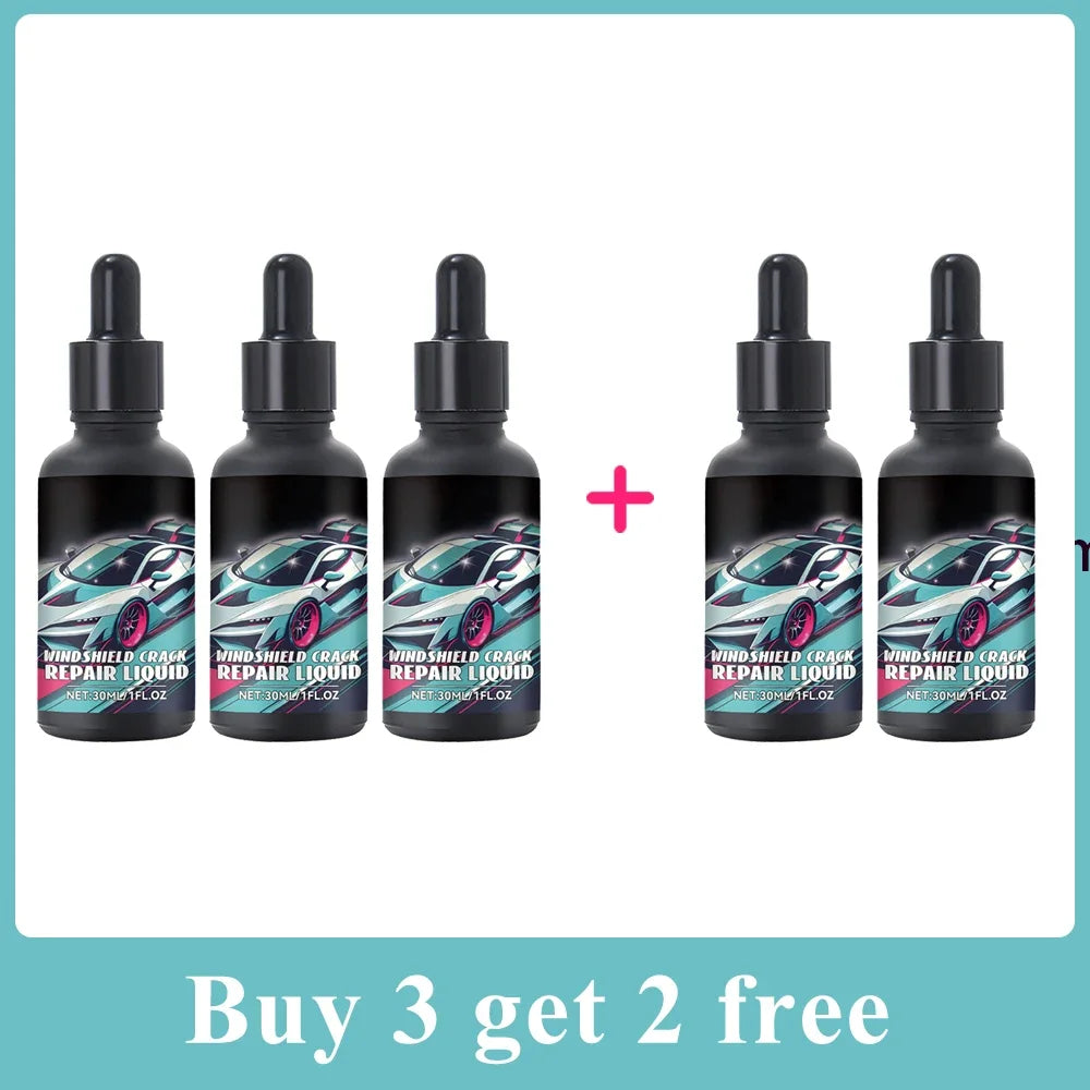 Magic DIY Glass Cure Kit – Car Glass Quick Repair Kit 30ml Nano Fluid Windscreen Scratch Crack Restore Filler