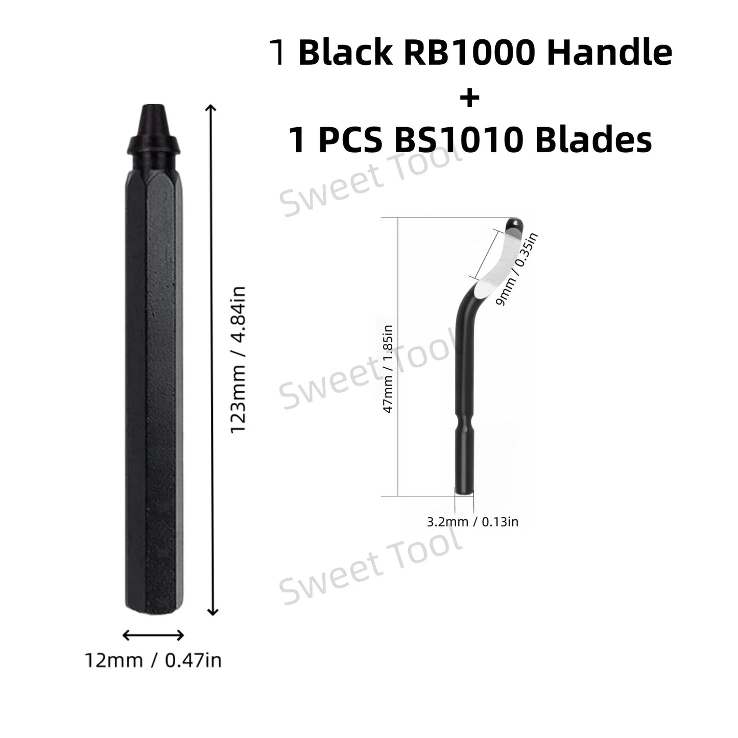 Deburring Tool Metal Handle with 1/10/11 Swivel Blades Burr Removal Reamer Tool for Plastic Metal Copper PVC Resin 3D Printing