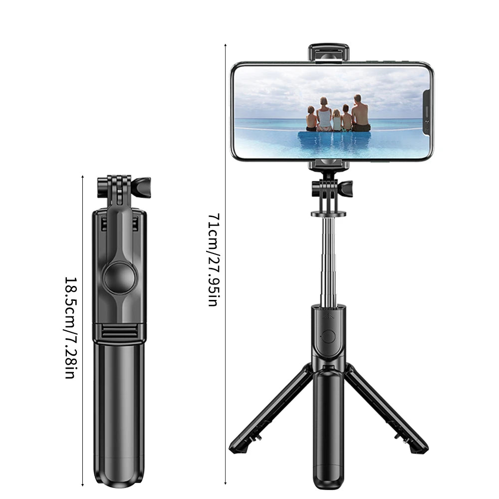 Wireless Selfie Stick Tripod Stand – Bluetooth Remote, 360° Rotation & Extendable for iPhone & Samsung