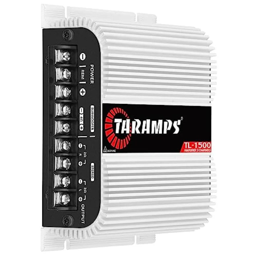 TL 1500 Full Range 390 watts RMS 3 Channels Car Audio 2 Stereo Channels 1 Sub Channel Class D Amplifier, RCA/Wire Input, Bass B