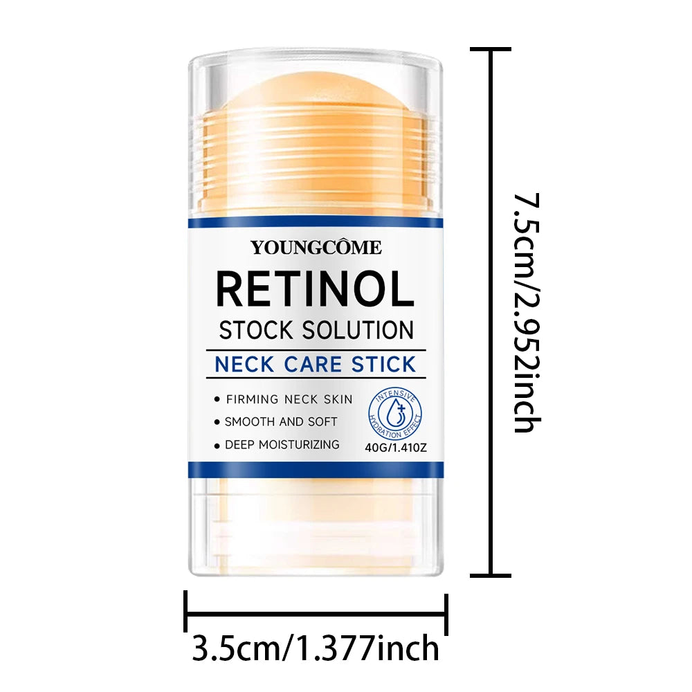YOUNGCOME Retinol & Collagen Neck Firming Stick 40g – Anti-Aging, Wrinkle Reduction, Dark Spot Correction & Tightening | CPNP Certified | 1, 2 & 4 Pcs