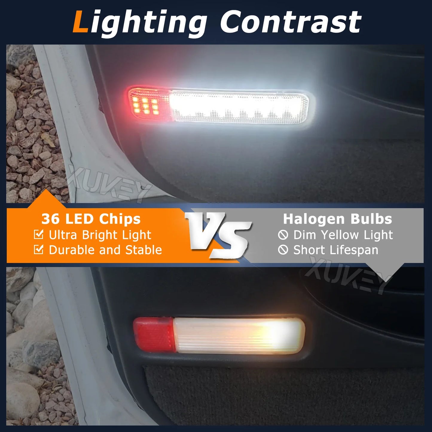 LED Door Courtesy & Warning Lights, White/Red (2-Pack) — Chevrolet Silverado 1500/2500/3500 (1997–2020)
