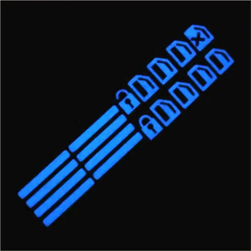 18Pcs/set Luminous Car Window Button Sticker Car Door Window Lift Button Stickers Night Fluorescent Decals Car Interior Sticker