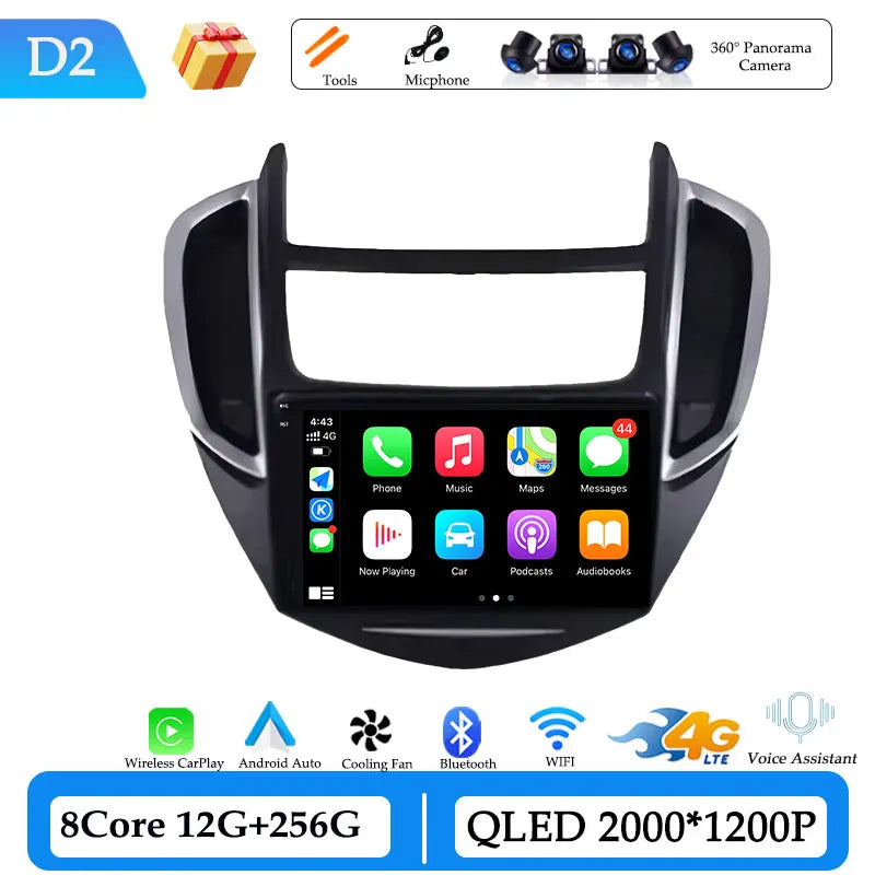 Wireless CarPlay for Chevrolet Trax 2014 - 2016 Car Radio Video Multimedia Player DSP Stereo GPS Navigation BT Split Screen WiFi
