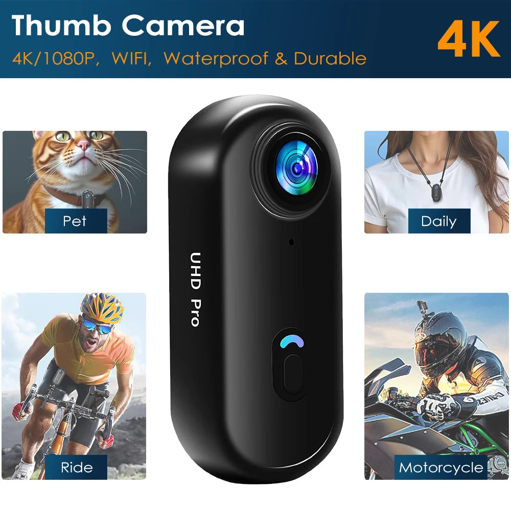 4K Action Camera — Waterproof WiFi Helmet & Motorcycle Body Cam