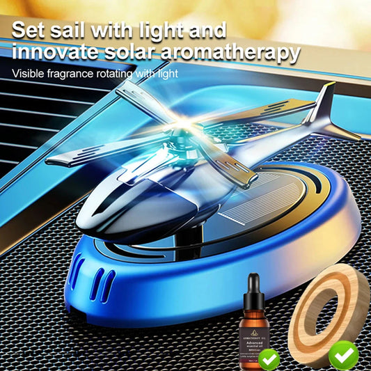 Solar Helicopter Car Air Freshener & Aroma Diffuser