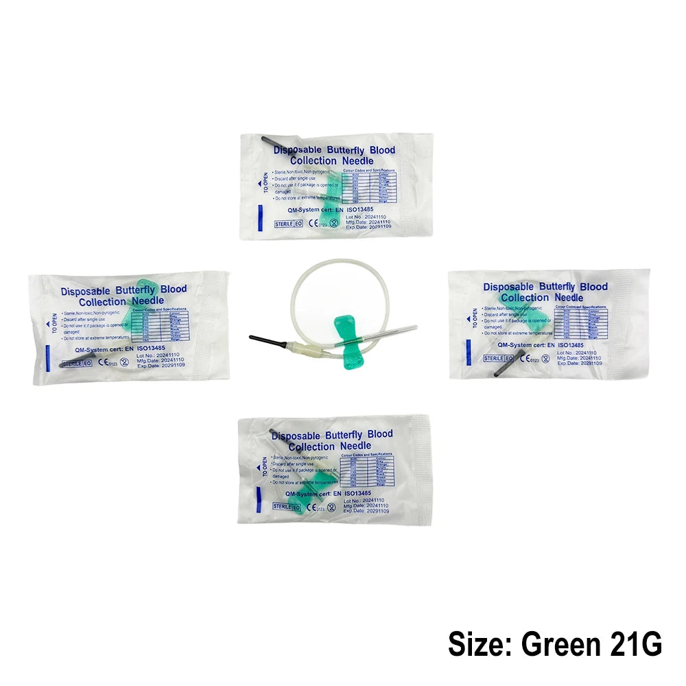 50-100PCS Disposable Double Wing Butterfly Blood Collection Needles for Cats Dogs Animal Care Pet Care Room Animal