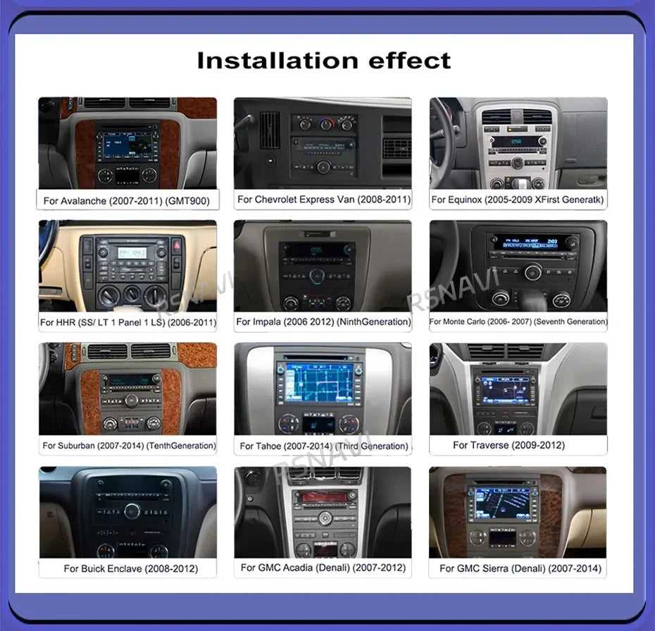 Android 16 Carplay Car Radio For Chevrolet Silverado Impala GMC Yukon Acadia Sierra Navigation GPS Multimedia Player stereo wifi