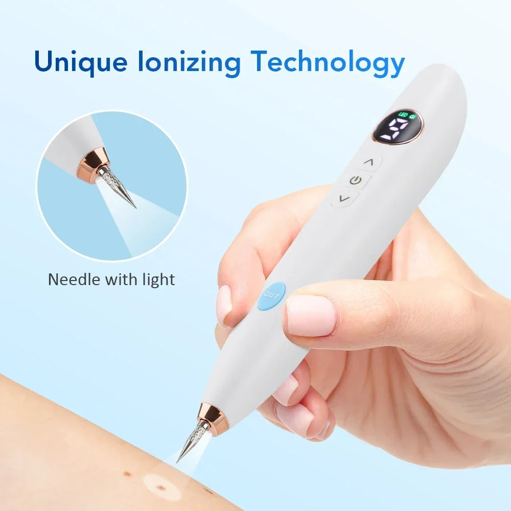 Laser Tattoo Mole Removal Pen 9 Modes LCD Plasma Pen Skin Care Tools Tag Removal Freckle Wart Dark Spot Remover Beauty Care Tool