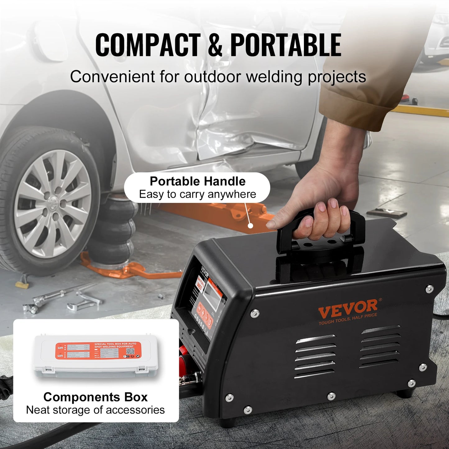 SucceBuy Stud Welder Dent Repair Kit 3KW Spot Welder Dent Puller Auto Body Spot Welding Dent Puller Machine for Car Dent Repair