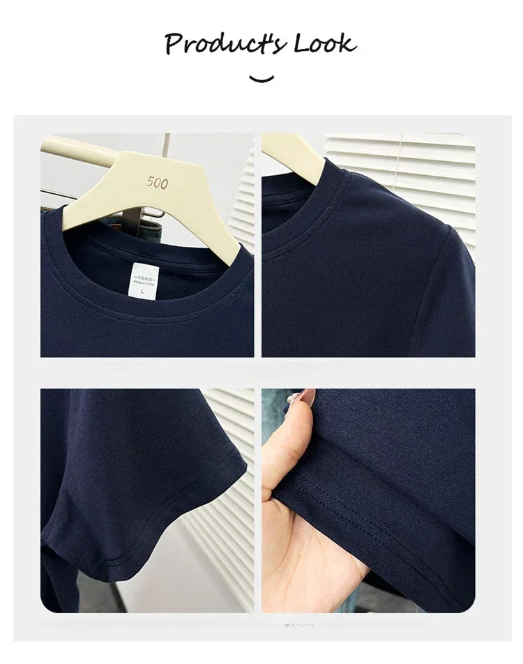 Women's solid short sleeve tee, casual Y2K — view 8 of 20