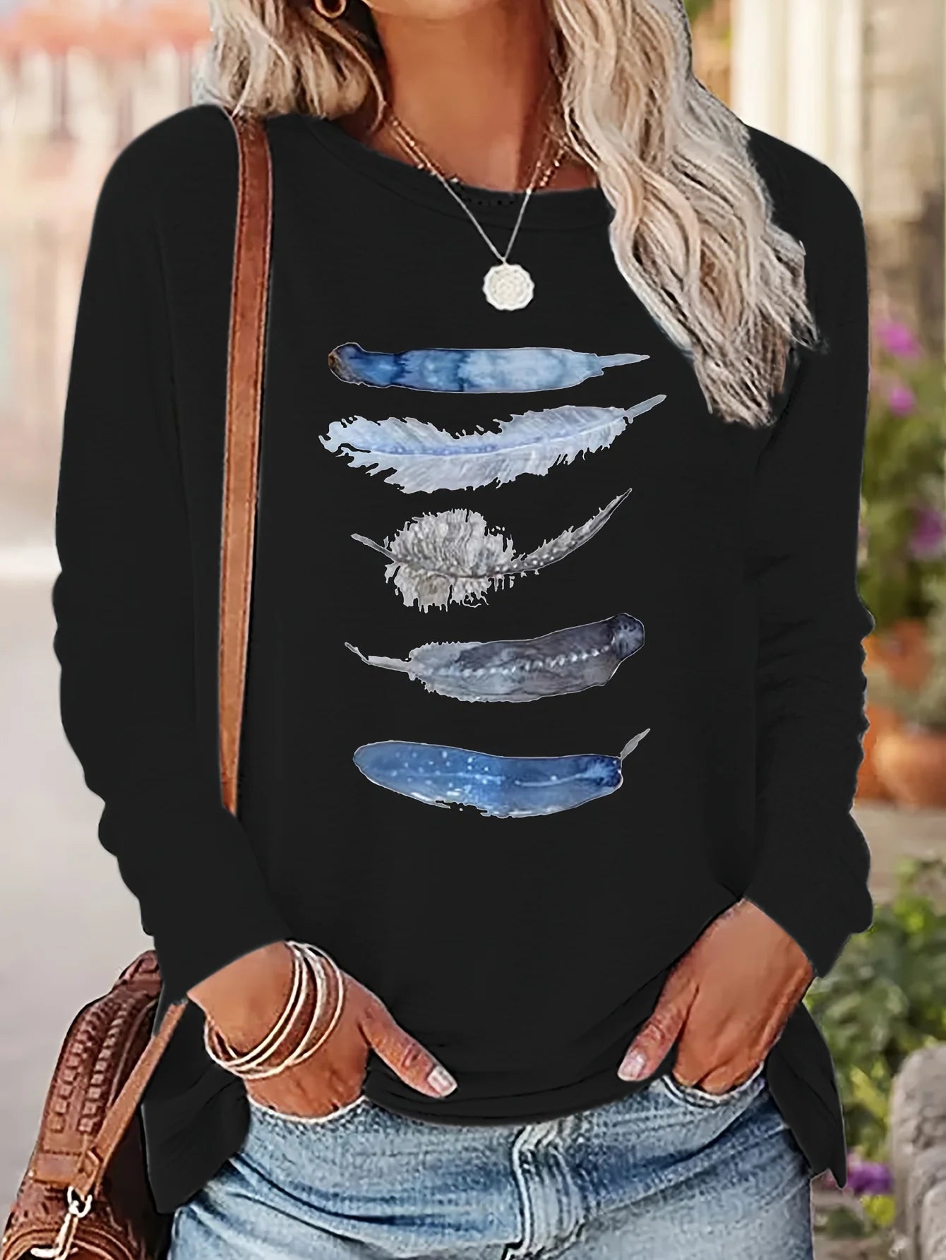 Women's 100% Cotton Slim Long Sleeve T-Shirt – White Basic Tee, Thin Casual Top