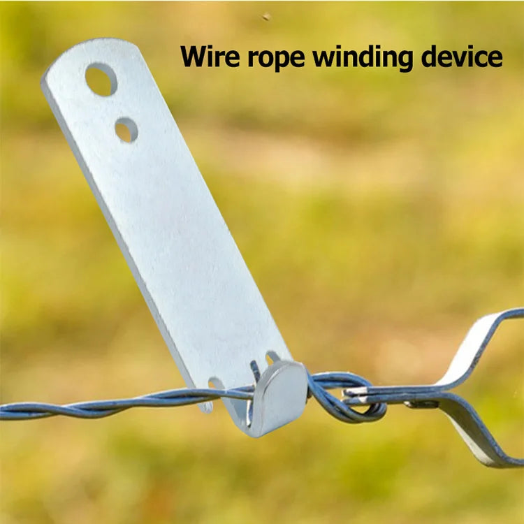 2PCs Fence Wire Twist Fence Wire Twister Tensioning Tool Barb Wire for Garden Pocket Size Steel Rust Resistant
