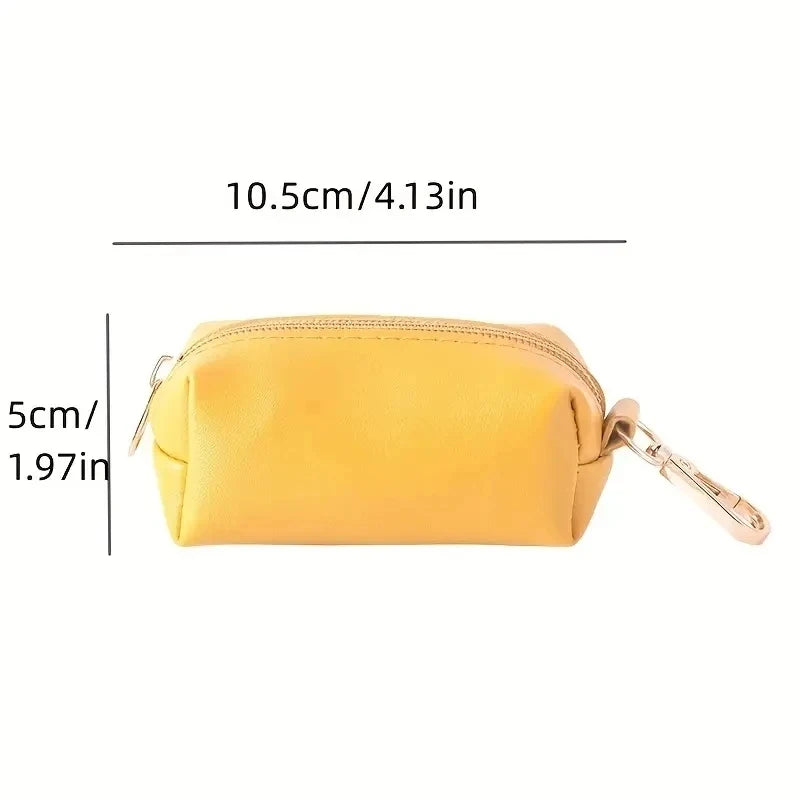 PU Leather Poop Bag Dispenser - Portable Dog Walking Pouch – photo 6