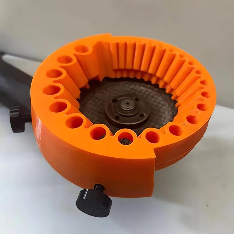 Anti-Stripping Angle Grinder Drill Bit Sharpener 2-13mm 20 Holes with Metal Thread Inserts Fit 115/125 Grinders Renew Old Bits