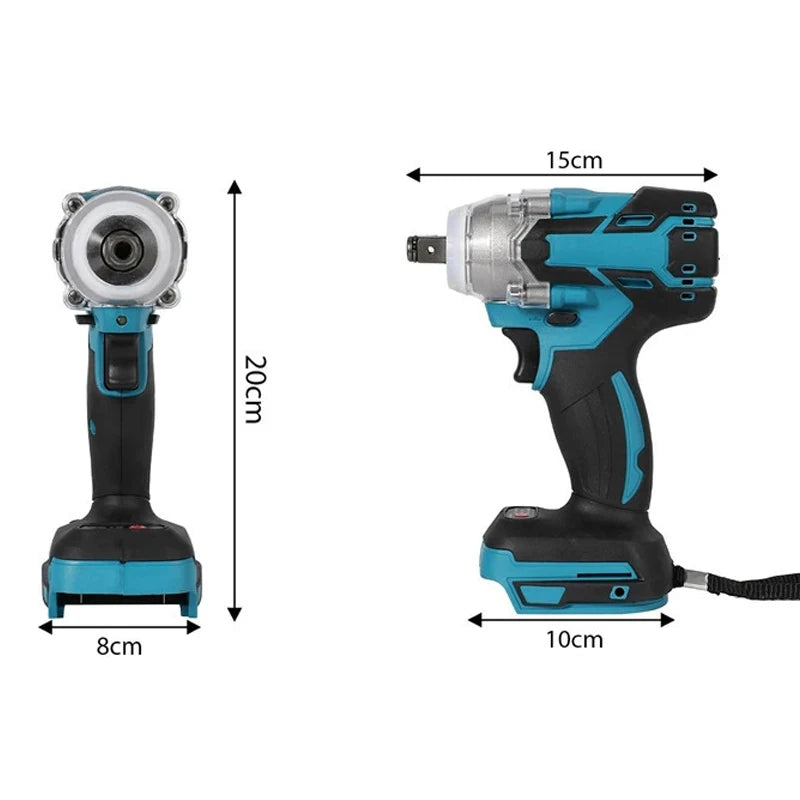 520N.M 1/2 inch Cordless Brushless Electric Wrench Angle Grinder 18V Battery Impact Wrench For Makita Battery Power Tool Wrench