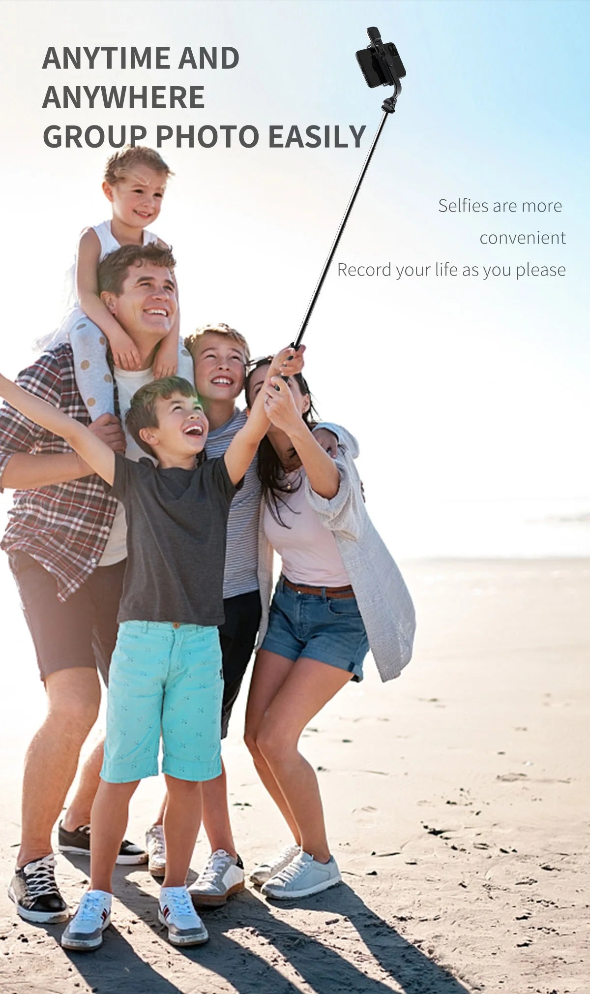 Portable Tripod Phone Selfie Stick – LED Fill Light, Bluetooth Remote & Extendable Stand for TikTok & Live