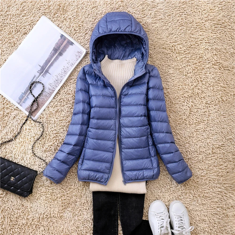 Women's Ultra Light Packable Puffer Jacket - Hooded Inner Coat - photo 14