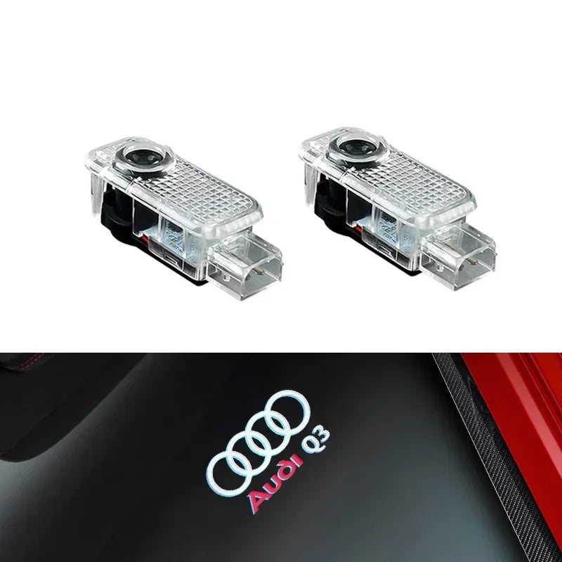 LED Door Projector Welcome Light for Audi A1/A3/A4/A5/A6/A7/Q2/Q3/Q5/Q7/Q8/S3-S8/TT/RS
