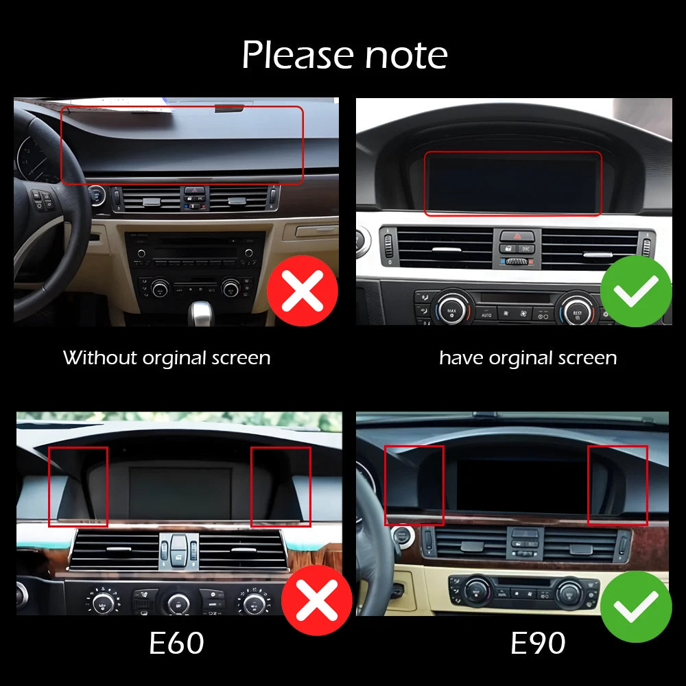 Car Stereo with Apple CarPlay & Android Auto, Compatible with BMW 3 Series E90 E91 E92 (CCC/CIC)