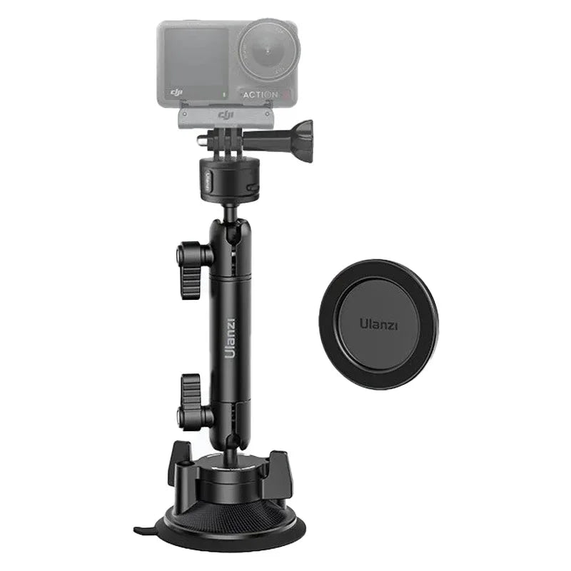 Original Ulanzi ZJ06 Phone Holder Suction Cup Telescopic Bracket Magnetic Fixation Vehicle Mounted Photography Stand Magsafe