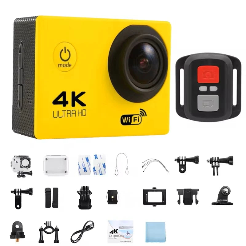 4K Waterproof Action Camera with WiFi - 170° Wide Angle