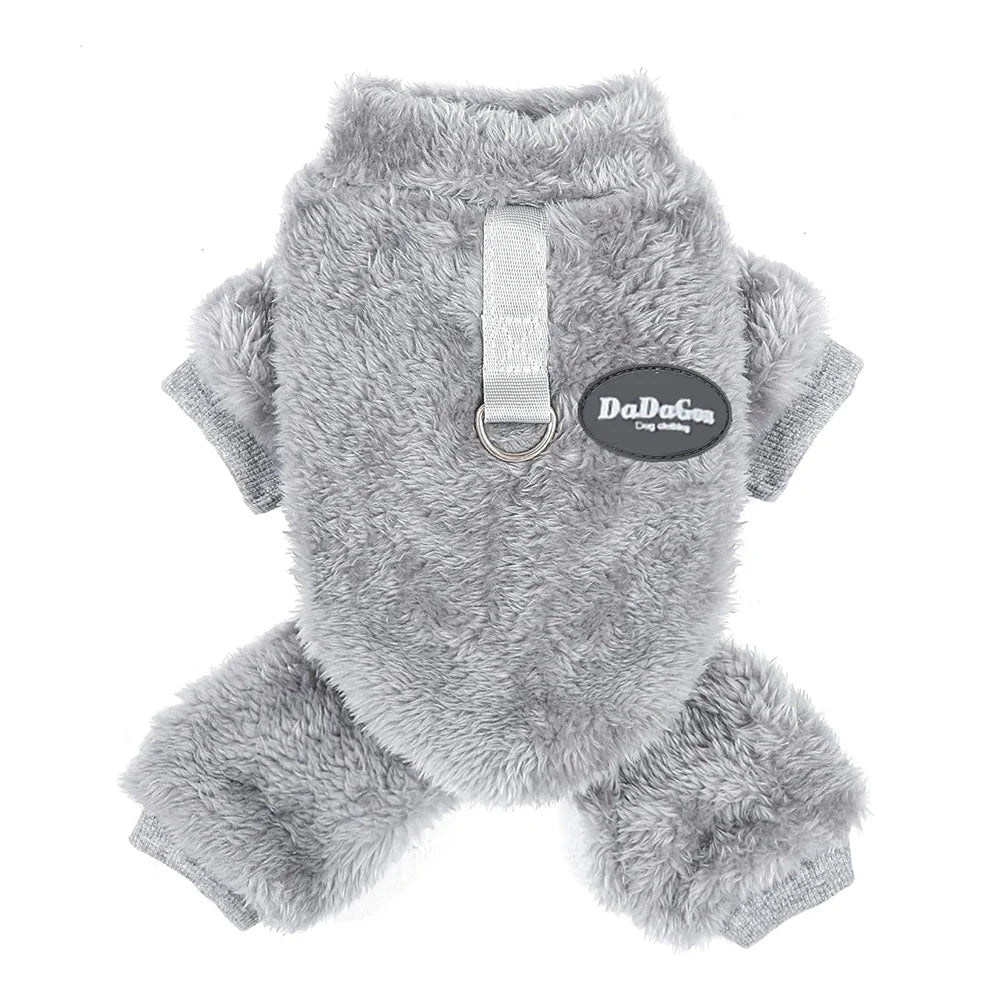 Fleece Dog Pajamas - Warm Winter Outfit for Small Dogs - photo 7