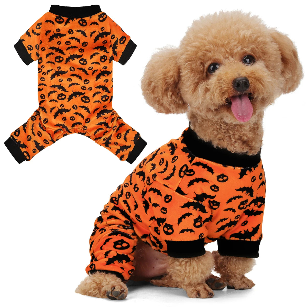 Halloween Dog Pajamas - Bat & Skull Four-Leg Costume