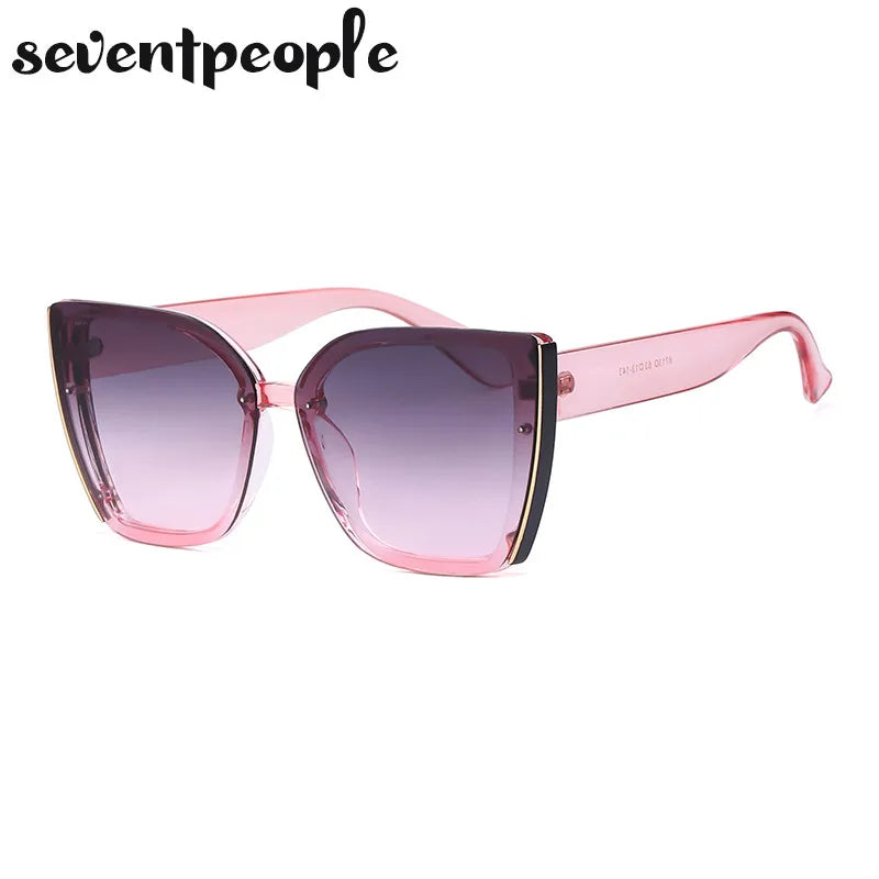 Oversized Cat Eye Sunglasses for Women — Big Frame Retro UV