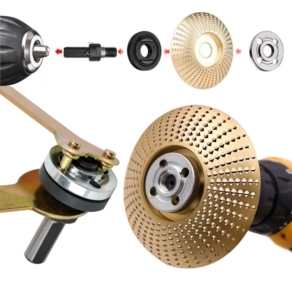 Drill Adapter Universal Drill Adapter with Flange Nut PartsKit, for Cutting Disc Polishing Wheel Metals Handle Holder Adapter