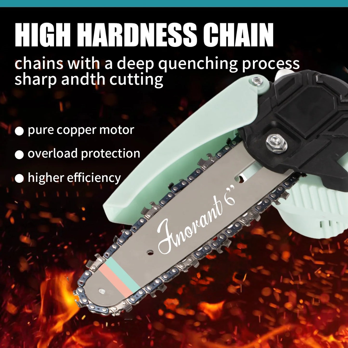Mini Cordless Electric Chainsaw – 2 Batteries Included | Handheld Portable Saw for Tree & Wood Cutting