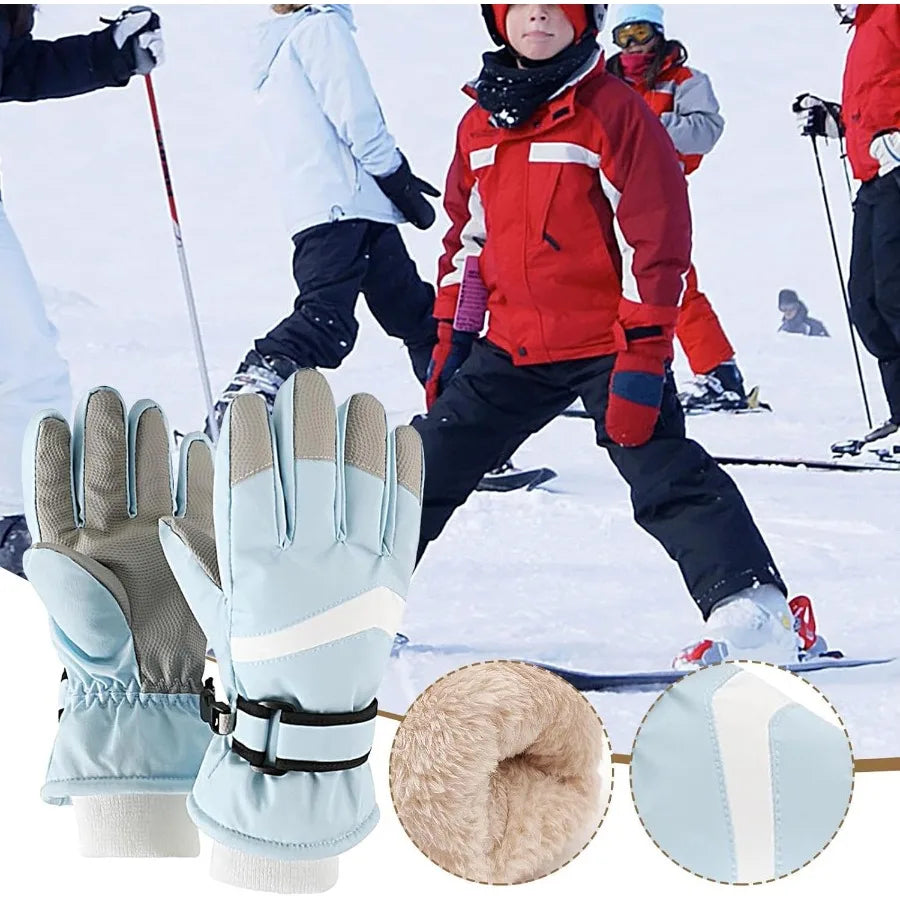 Kids Heavy-Duty Ski Gloves - Windproof Winter Sports Gloves - photo 2