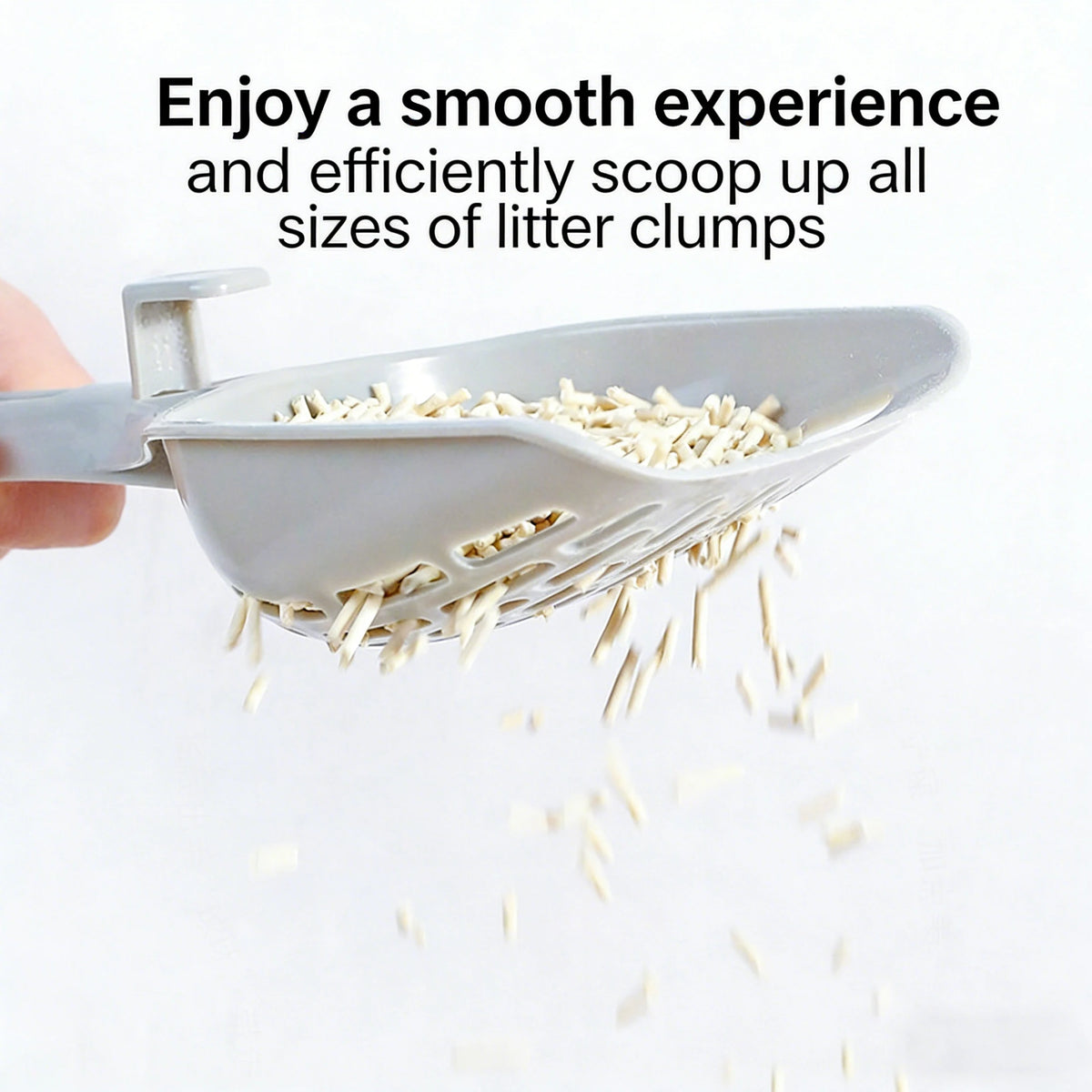 Wide Grid Cat Litter Scoop - Sloped Head, Hangable Handle – photo 4