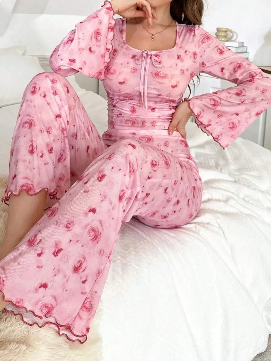 Women's pyjama set, sleep shirt and pants — view 9 of 26